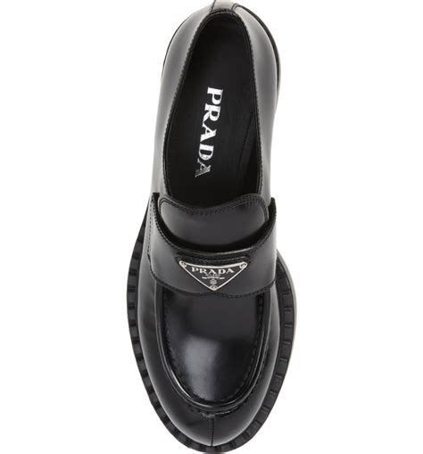 prada tricolot loafers|Prada Triangle Logo Platform Loafer (Women).